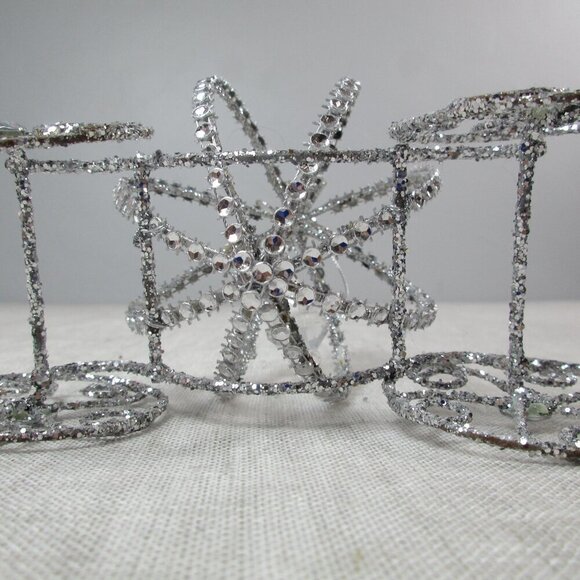 Holiday Time Cinderella Carriage Silver Bling Decorative Christmas Tree Ornament - Picture 6 of 6